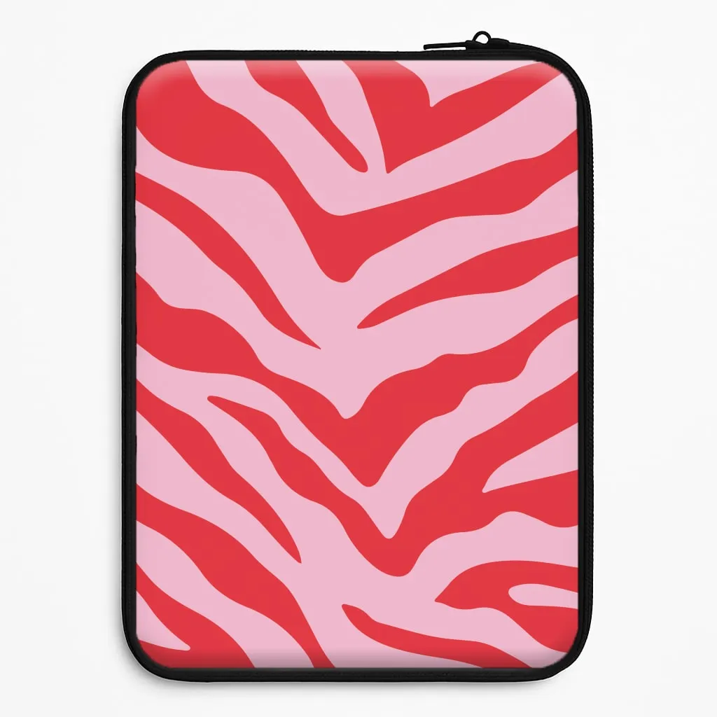 Pink Zebra - Animal Patterns Laptop Sleeve Polished Surface Texture Durable Shape
