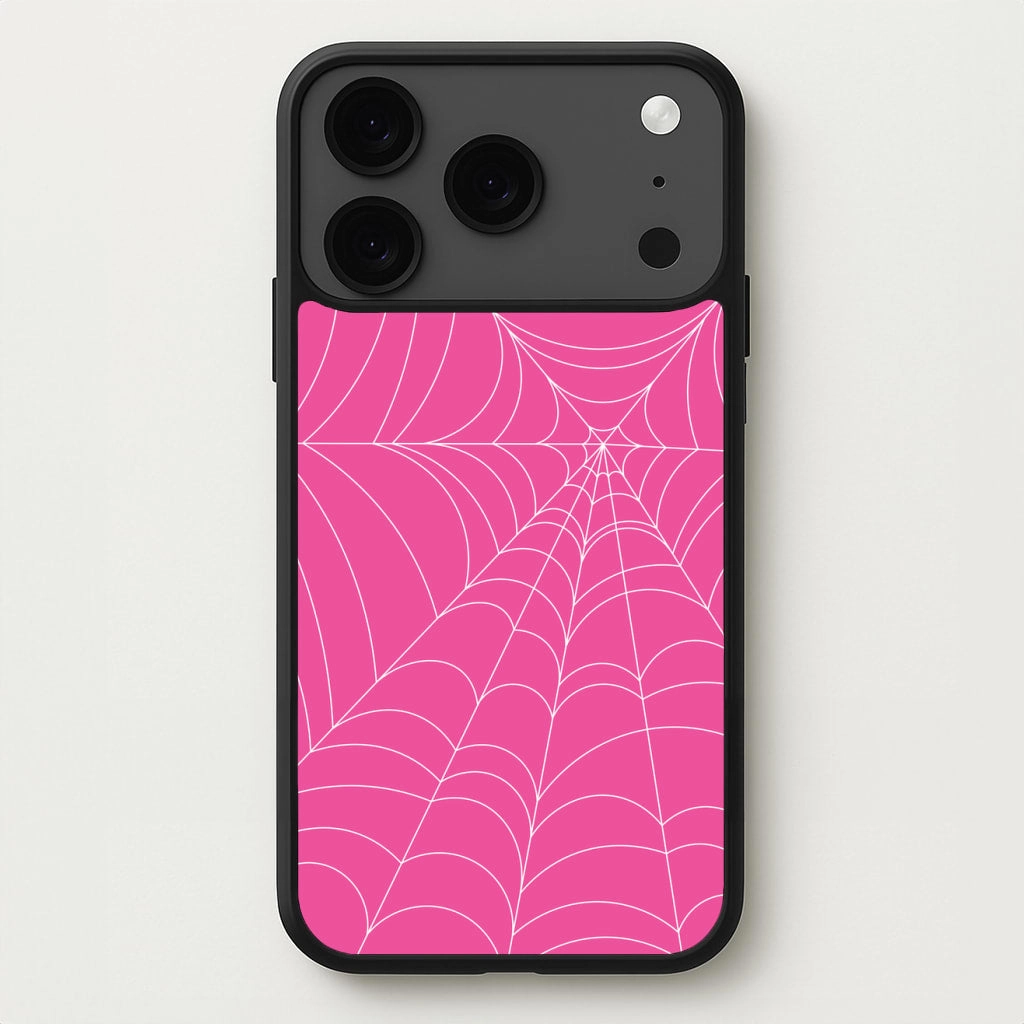 Pink Cobwebs Pattern Phone Case Durable Edge Sleek Build