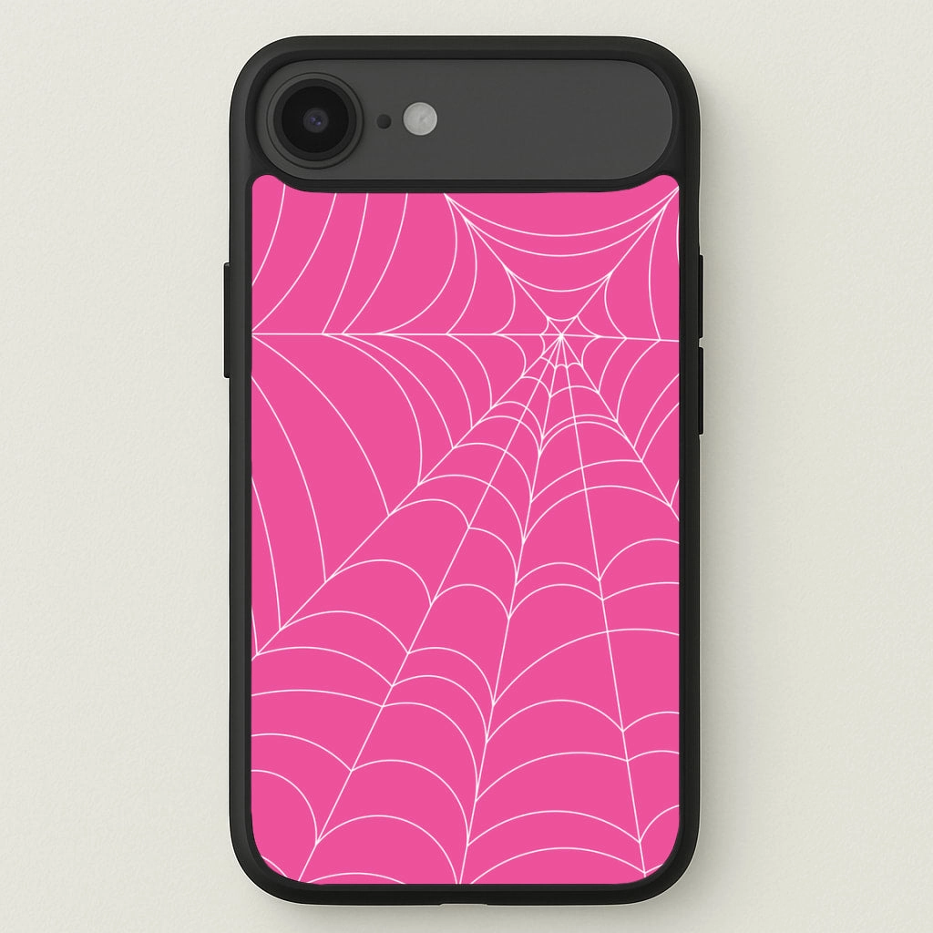 Pink Cobwebs Pattern Phone Case Minimal Grip