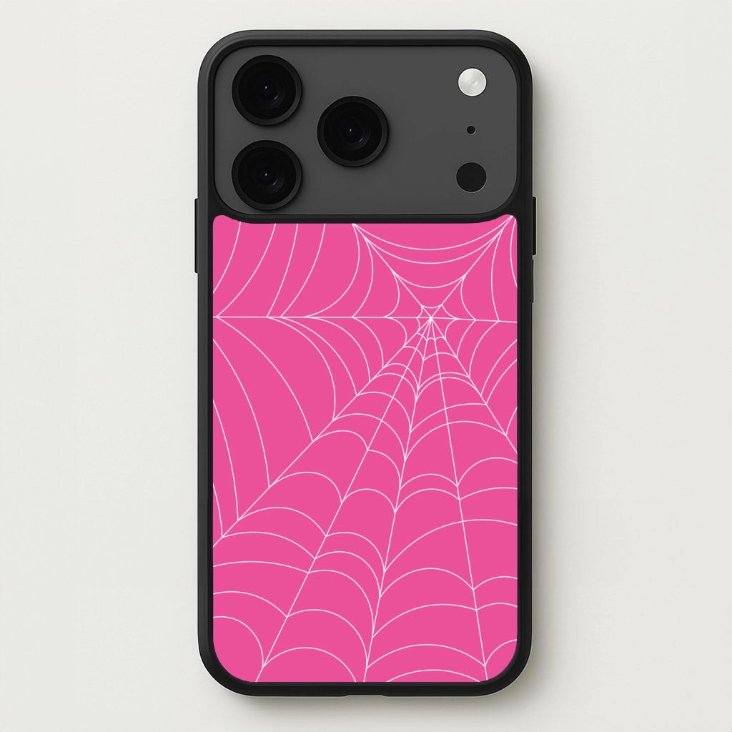 Pink Cobwebs Pattern Phone Case Durable Shell Soft Detail