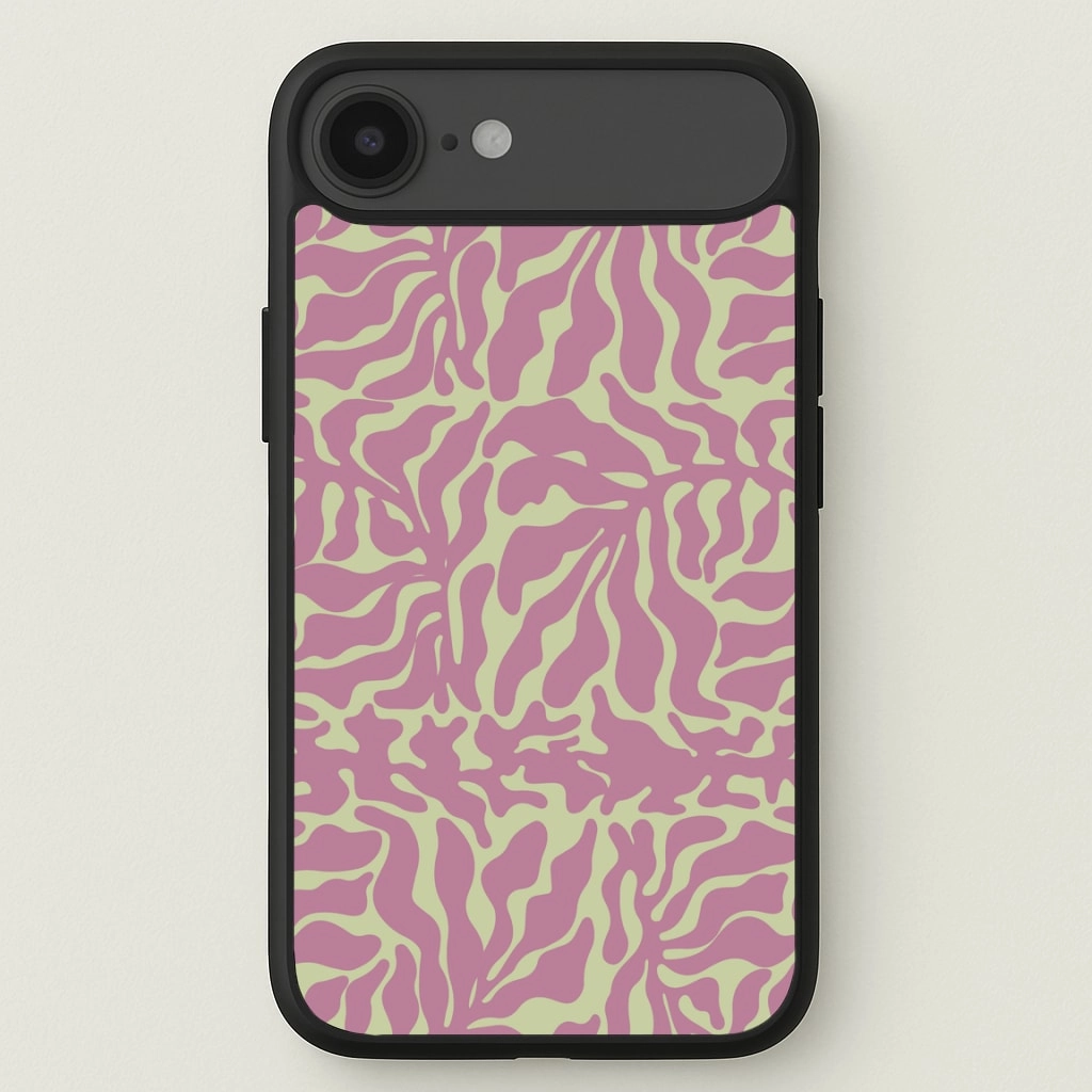 Pink Leaves - Foliage Phone Case Reusable Material Lightweight texture
