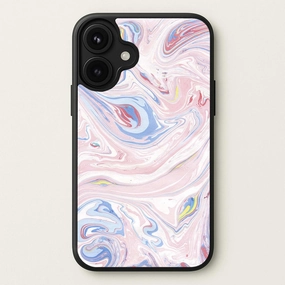 Hybrid Grip Pink Marble Swirl Phone Case
