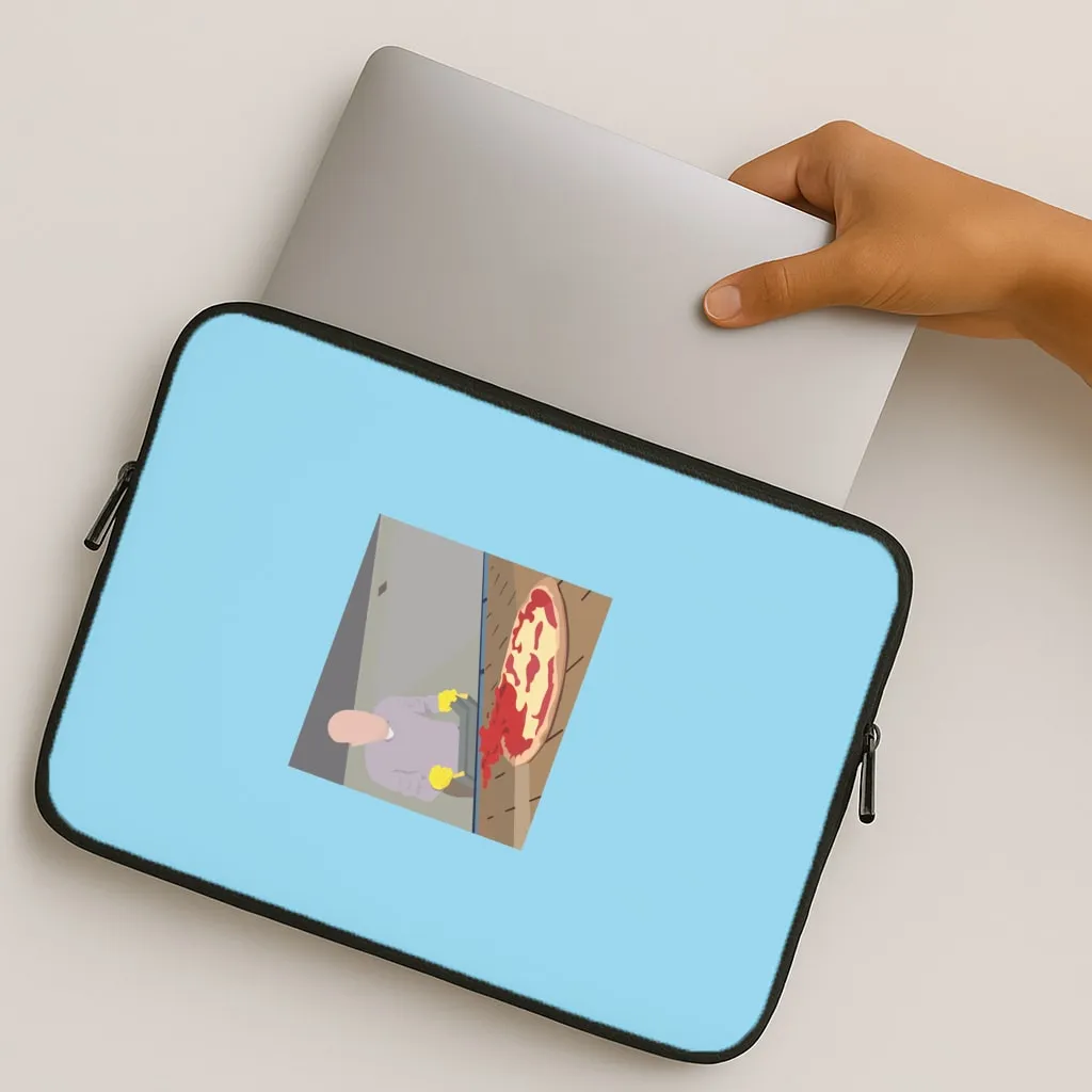 Pizza On The Roof Laptop Sleeve Clear Back Youth Style