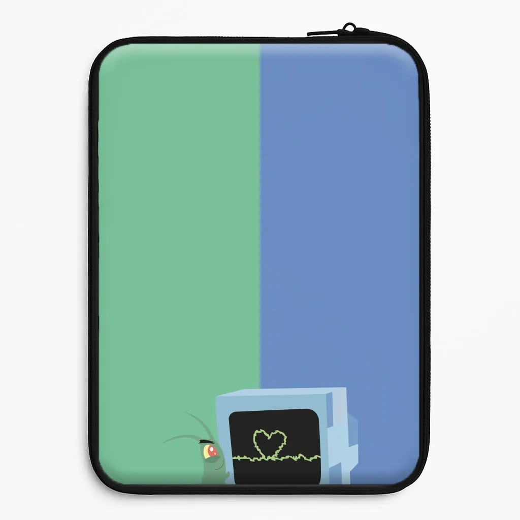 Plankton And Karen Laptop Sleeve Wireless Charging Compatible Matte Guard