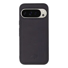 York Leather Snap-On Case ?C Pixel 9 Pro XL, Pebble Black Fashion Detail Vivid Design Texture