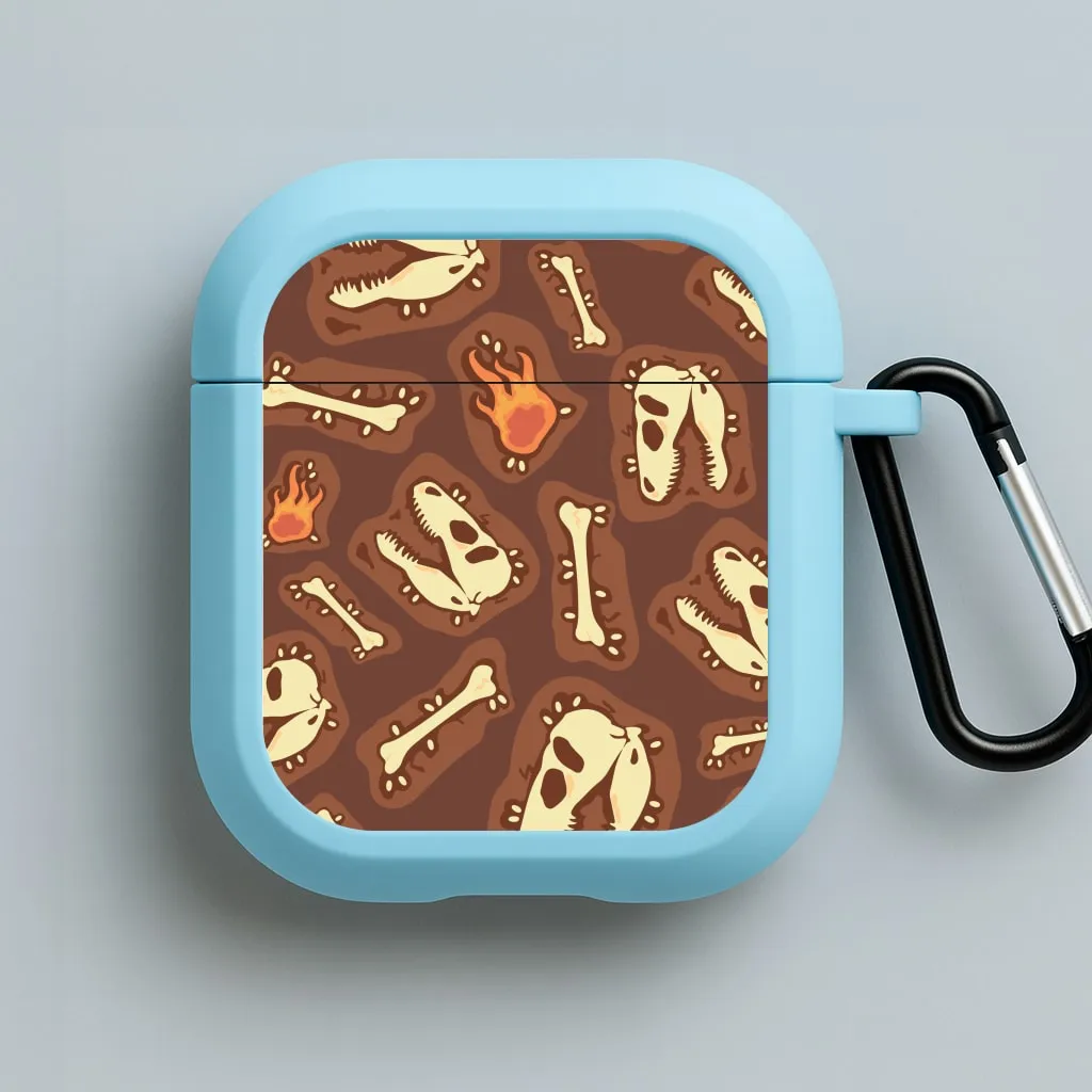 Bones And Skulls - Dinosaurs AirPods Case shockproof outdoor protector Vivid Texture Shell