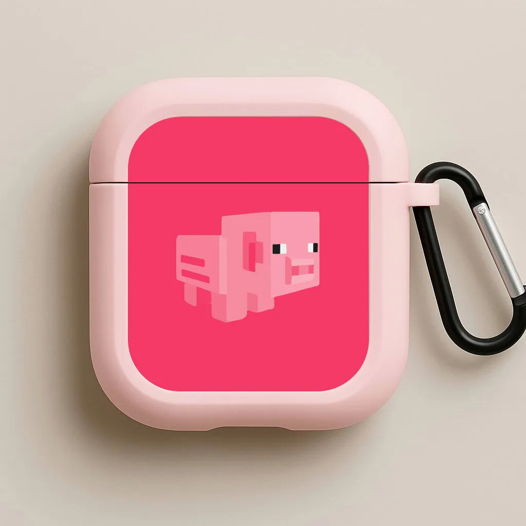 shock resistant hybrid silicone protector soft flexible neon airpods case Mining Pig AirPods Case