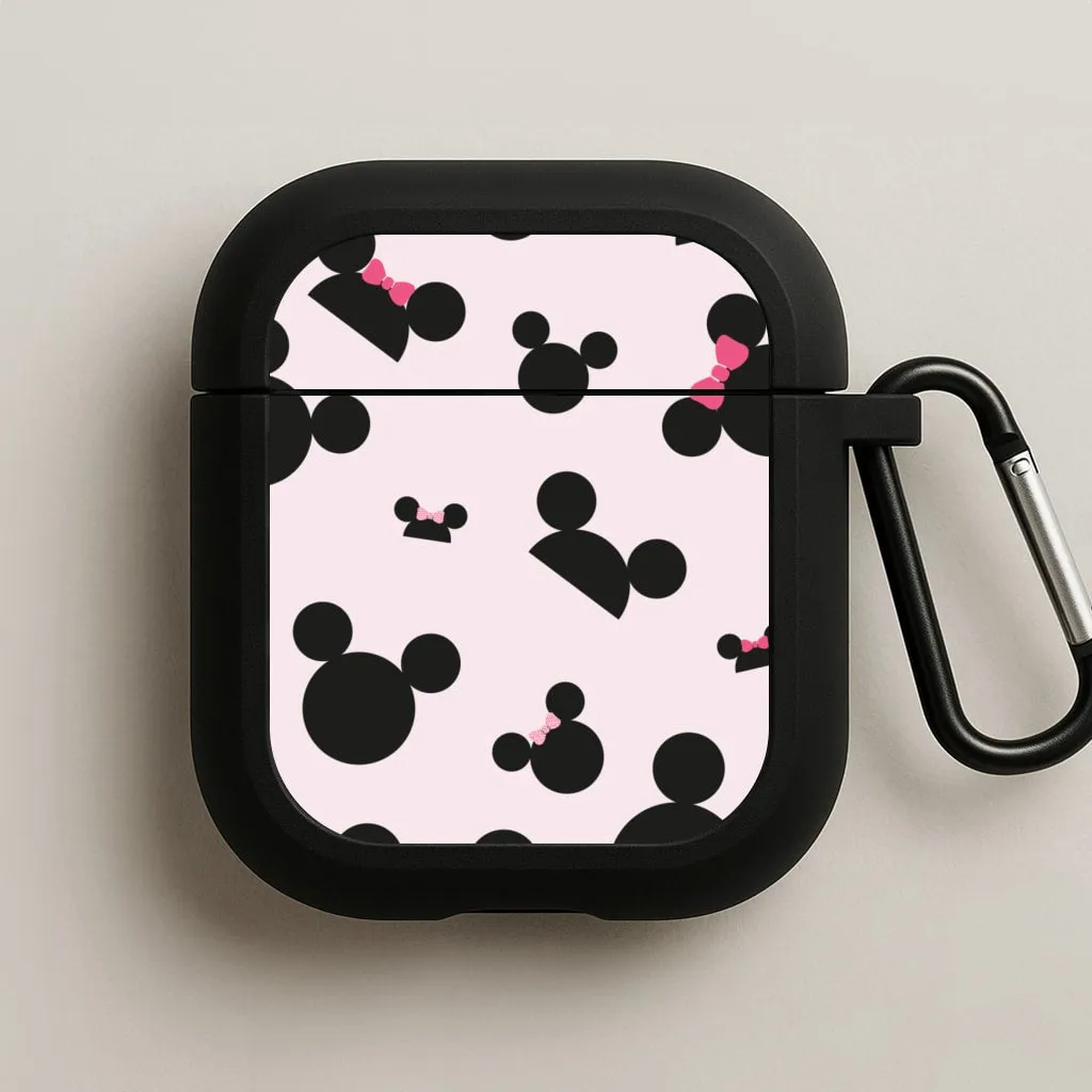 vivid pastel portable soft leather airpods protector travel size airpods shell Mice Hats AirPods Case