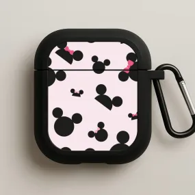 vivid pastel portable soft leather airpods protector travel size airpods shell Mice Hats AirPods Case