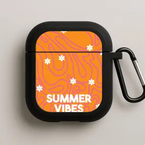 wireless silicone guard urban commute protector Summer Vibes Daisies AirPods Case