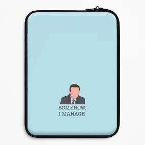 Somehow, I Manage Laptop Sleeve Modern Texture Look Everyday Use