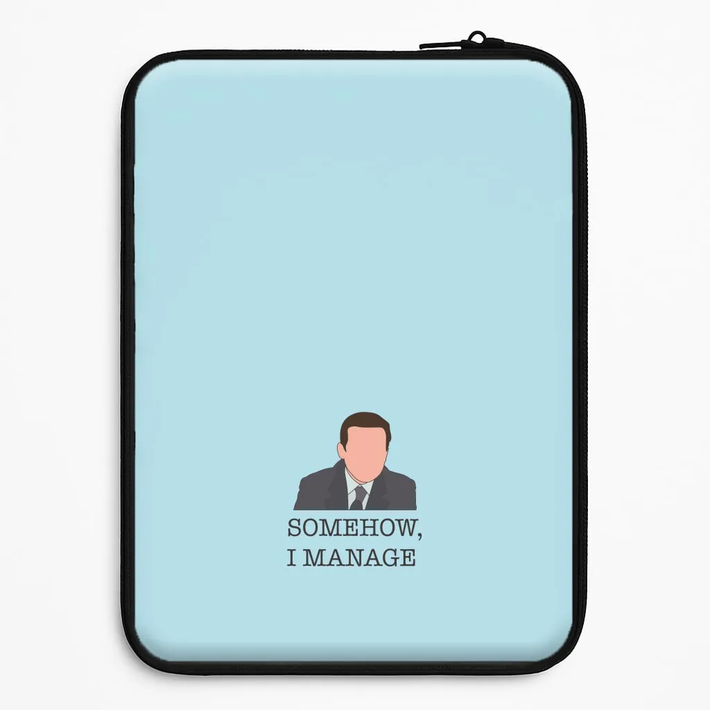 Somehow, I Manage Laptop Sleeve Modern Texture Look Everyday Use