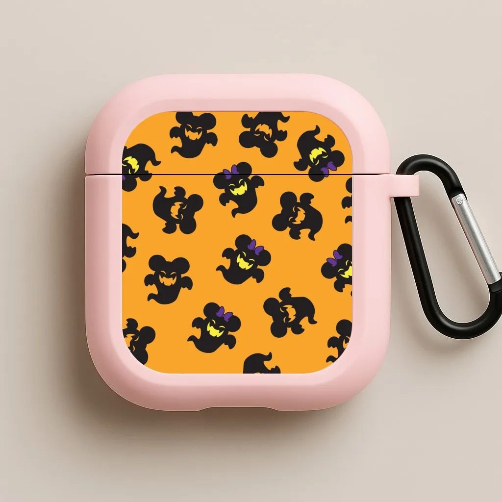 Soft Everyday Organizer Mouse Ghosts Pattern AirPods Case