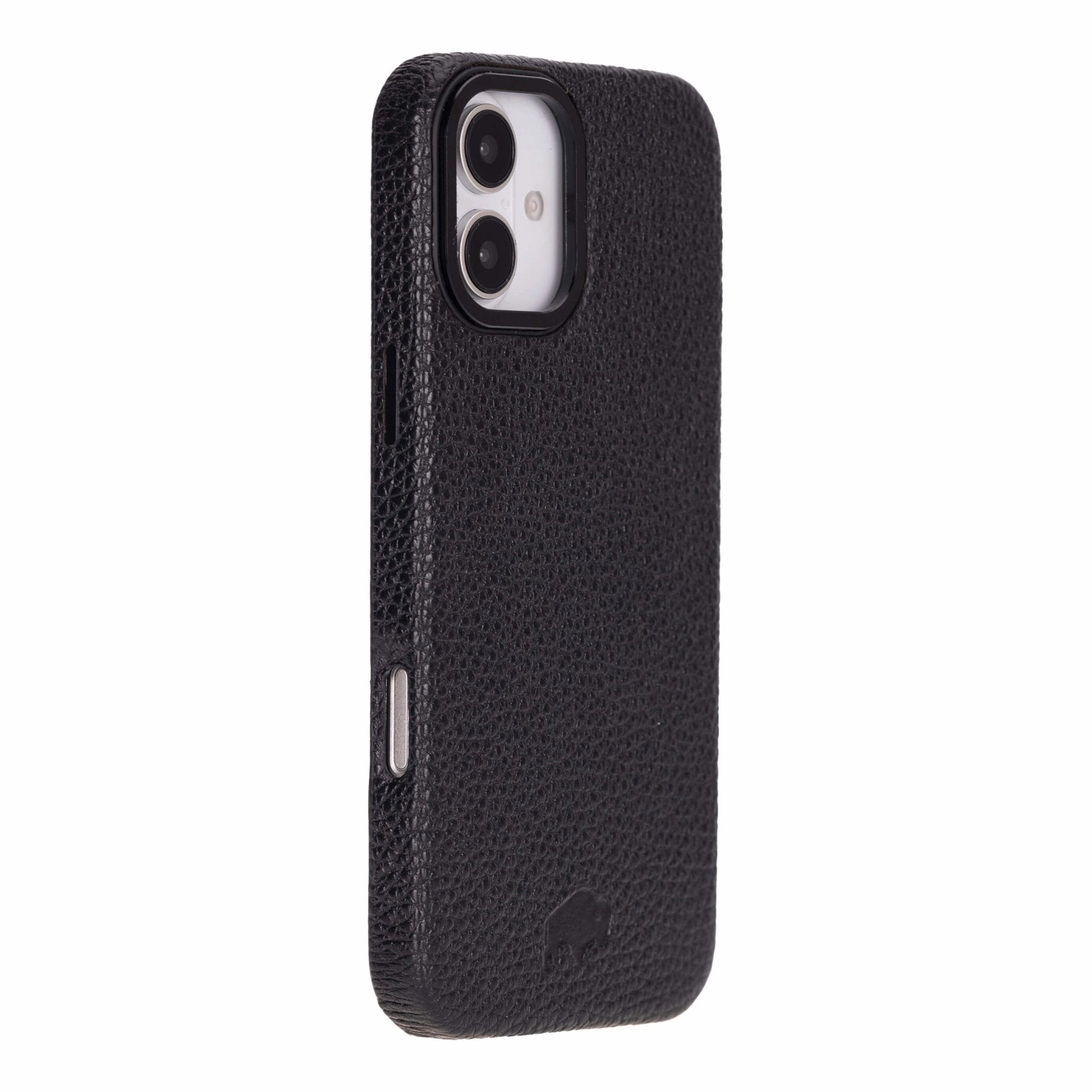 Barlow Leather MagSafe Case- iPhone 16 Plus, Pebble Black Dual Layer Soft Finish
