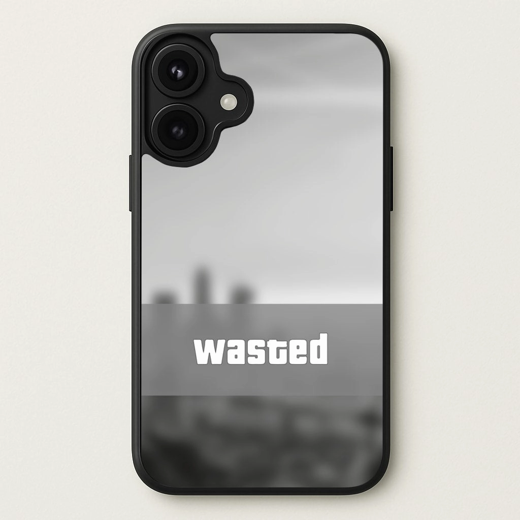 Wasted - Video Game Phone Case Smooth Outline