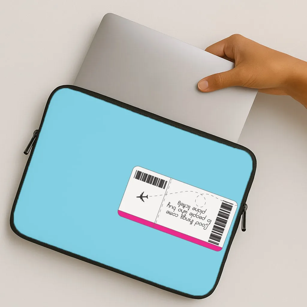 Buy Plane Tickets - Travel Laptop Sleeve Edge Reinforced Soft Surface Layer
