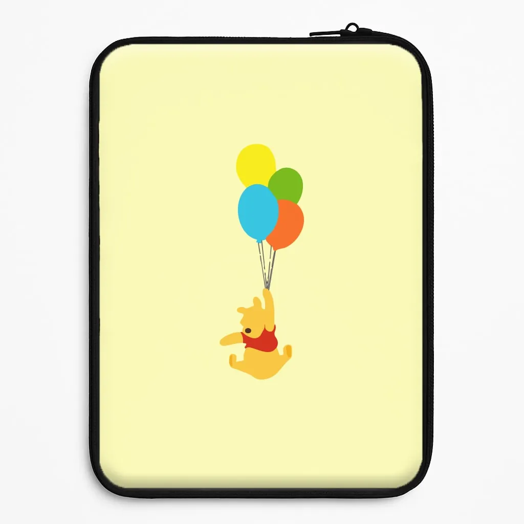 Pocket Ready Pooh On Balloons Laptop Sleeve