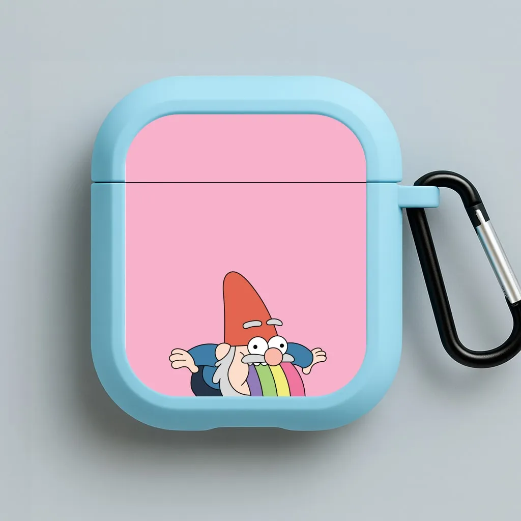 Lightweight Handy Shell Garden Gnome Rainbow AirPods Case