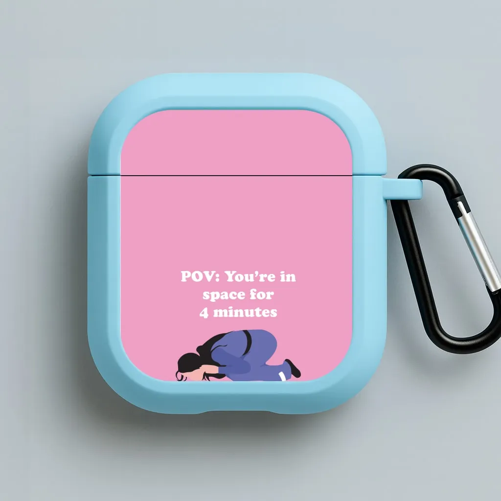 vivid lightweight ergonomic leather airpods case sleek portable pouch POV: You're In Space For 4 Minutes AirPods Case