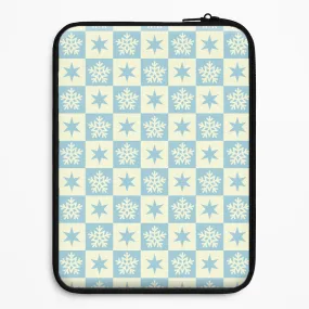 Snow And Star Pattern Laptop Sleeve Rugged Detail Layer