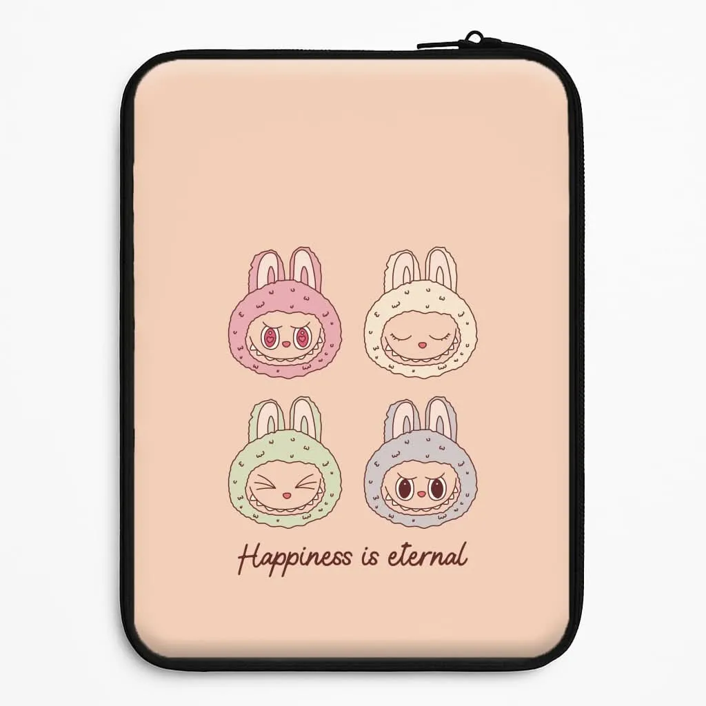 Vivid Surface Happiness Is Eternal Monsters Laptop Sleeve