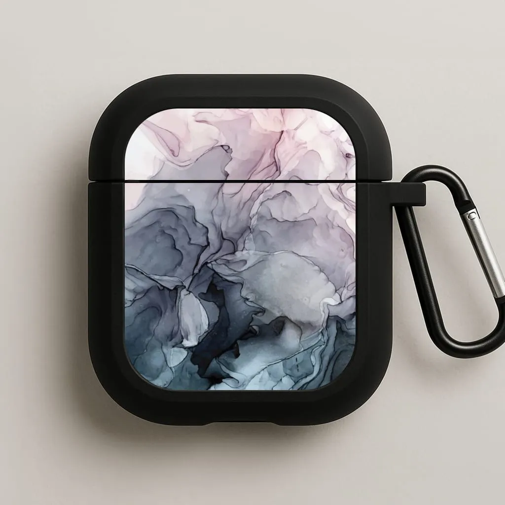 Trendy Silicone Case Fashion Protective Holder Grey Eclipse AirPods Case