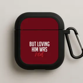 fashion gradient portable soft protector Durable Gadget Holder Loving Him Was Red AirPods Case