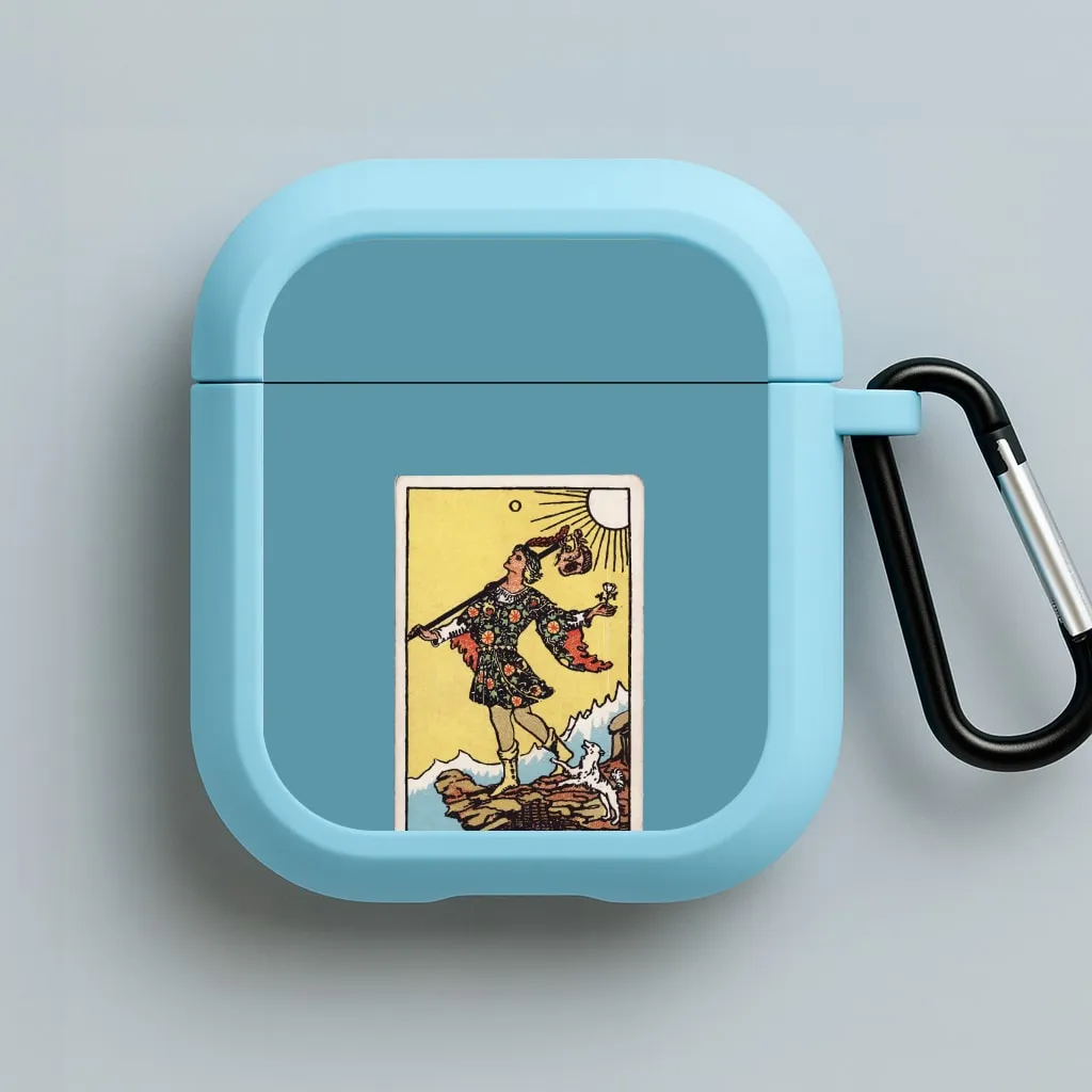 The Fool Tarot Card AirPods Case fashion ergonomic neon handmade silicone airpods case minimalist carry shell