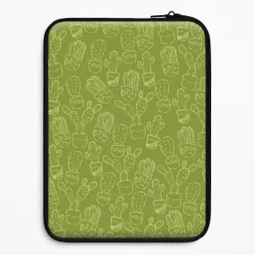 Compact Texture Layer Green And Yellow Cacti - Western  Laptop Sleeve