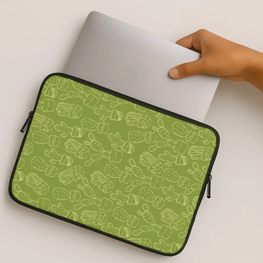 Green And Yellow Cacti - Western  Laptop Sleeve Daily Essential Durable Finish Layer