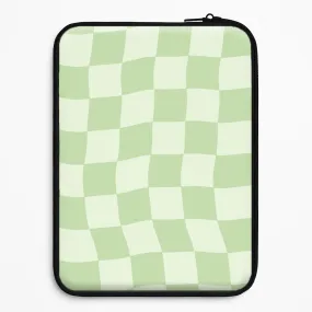 Everyday Use Comfort Finish Layer Green Checkers Laptop Sleeve