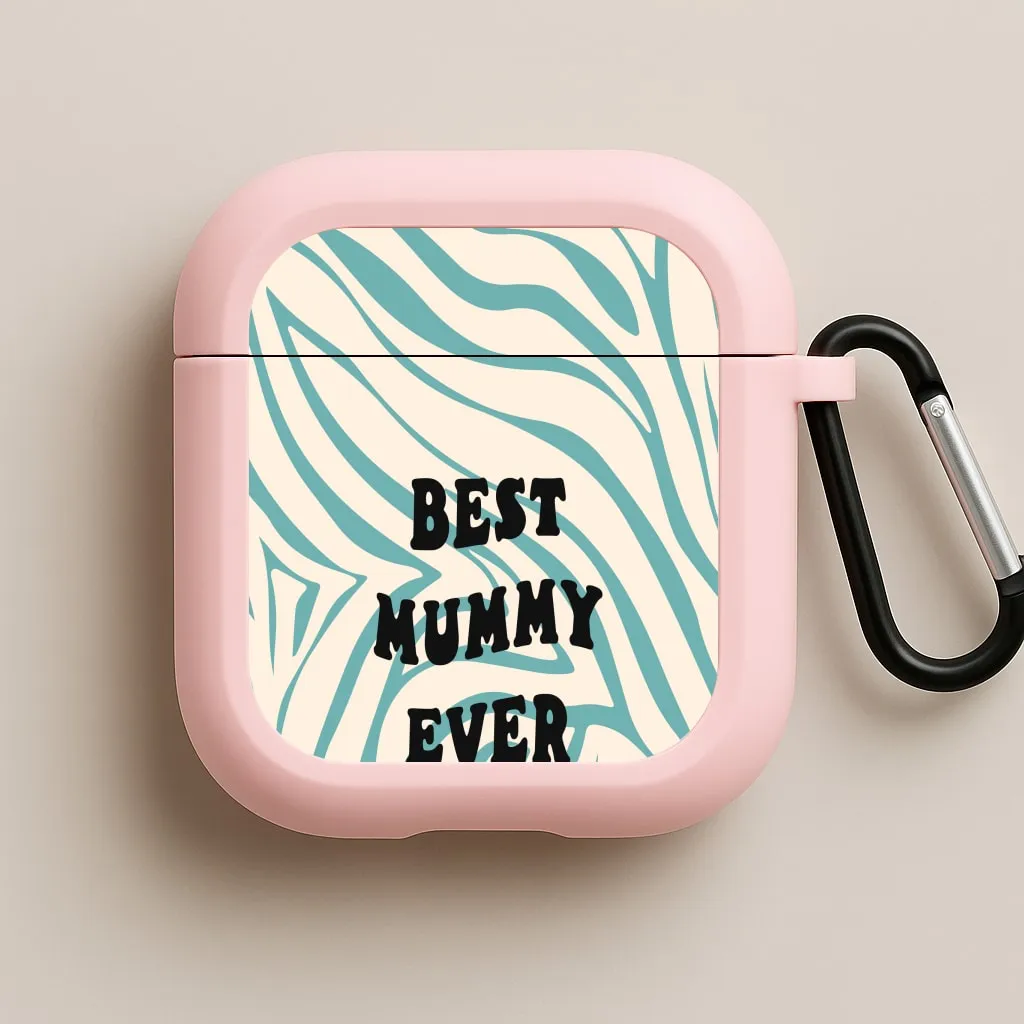 soft rubber texture case Durable Gadget Holder Best Mummy Ever - Personalised Mother's Day AirPods Case