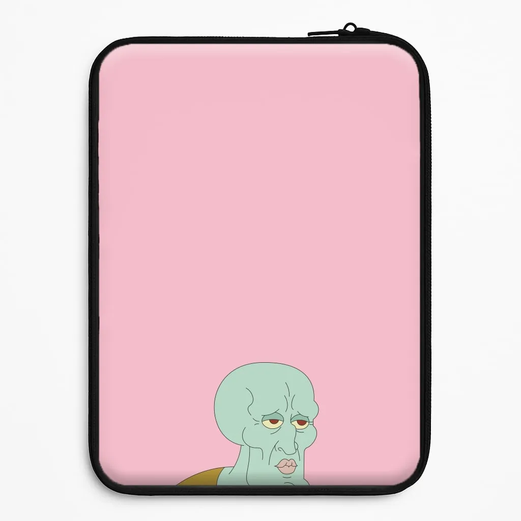 Compact Edge Student Friendly Muscly Squidward Laptop Sleeve