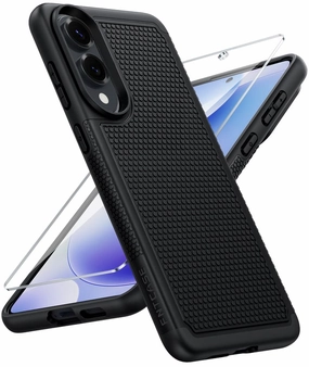 FNTCASE For Samsung Galaxy S25 Edge 6.7 inch Shock Protection Cell Phone Case Sturdy Cover with Non-Slip Texture Stylish Surface Design