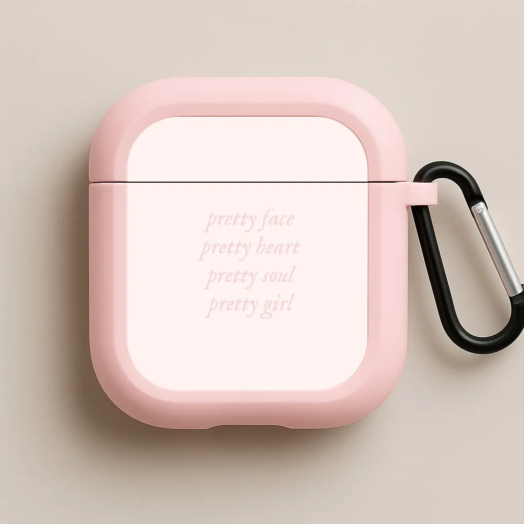 Pretty Girl - Clean Girl Aesthetic AirPods Case soft flexible gradient travel protector