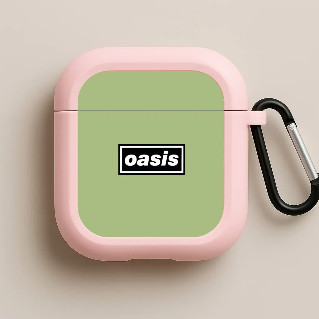 Band Name Green AirPods Case Durable Handy Holder vivid soft pastel silicone shell