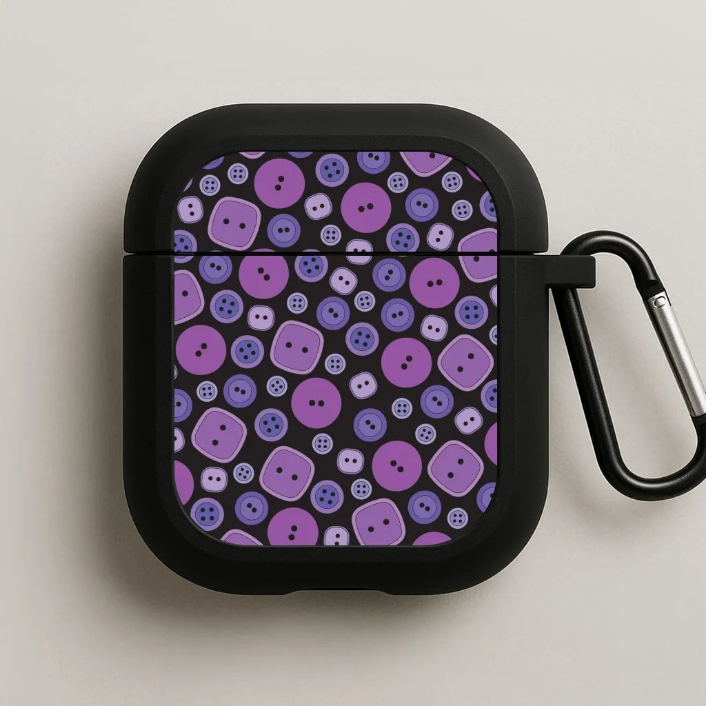 Button Pattern AirPods Case Creative Compact Holder