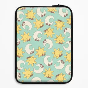 Stars And Moon Pattern - Plushy Laptop Sleeve Edge Shield Frosted Finish