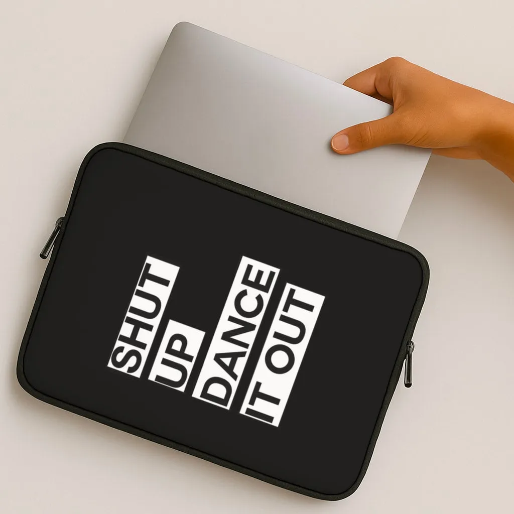 Marble Texture Trendy Texture Finish Shut Up Dance It Out - Grey's Laptop Sleeve