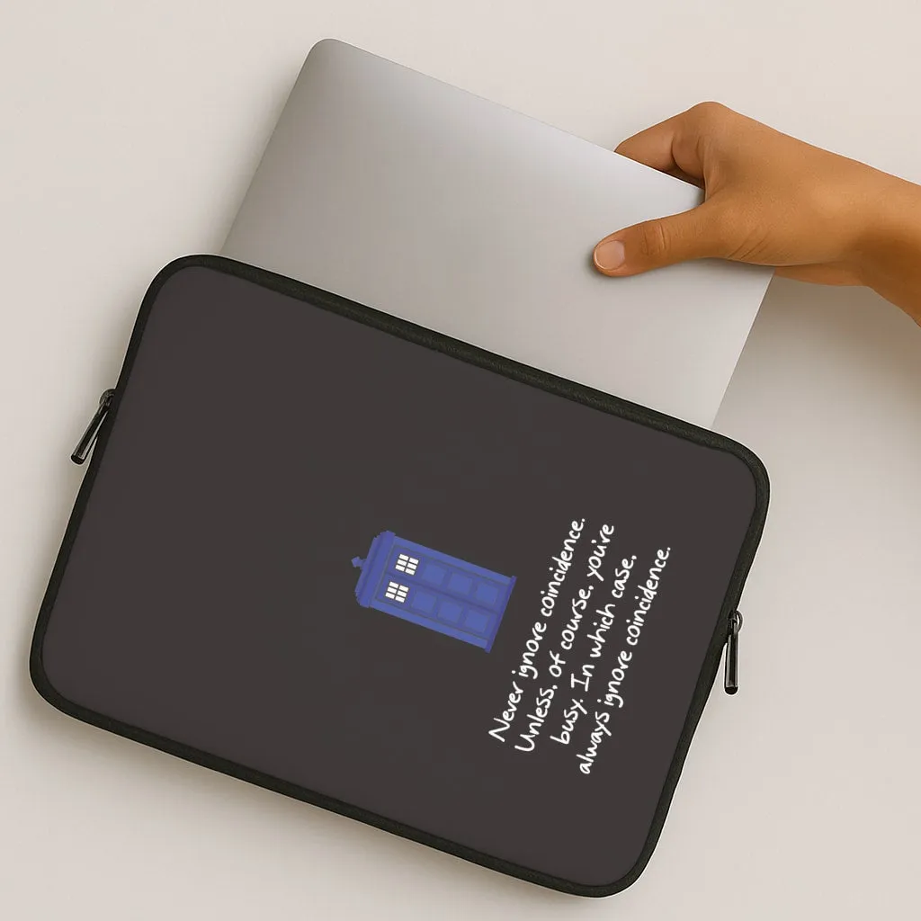 Creative Texture Soft Look Texture Never Ignore Coincidence Laptop Sleeve