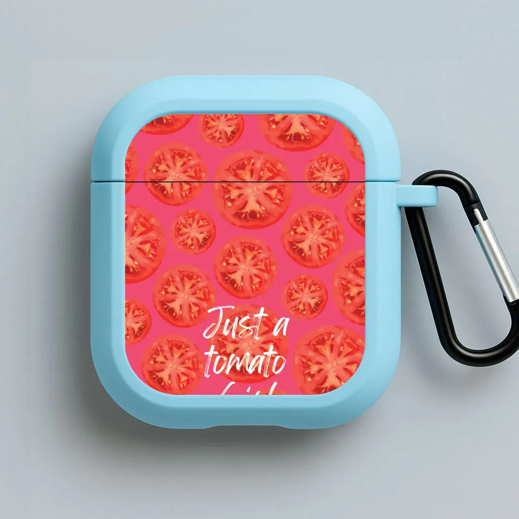 Just A Tomato Girl AirPods Case portable travel clip-on airpods protector
