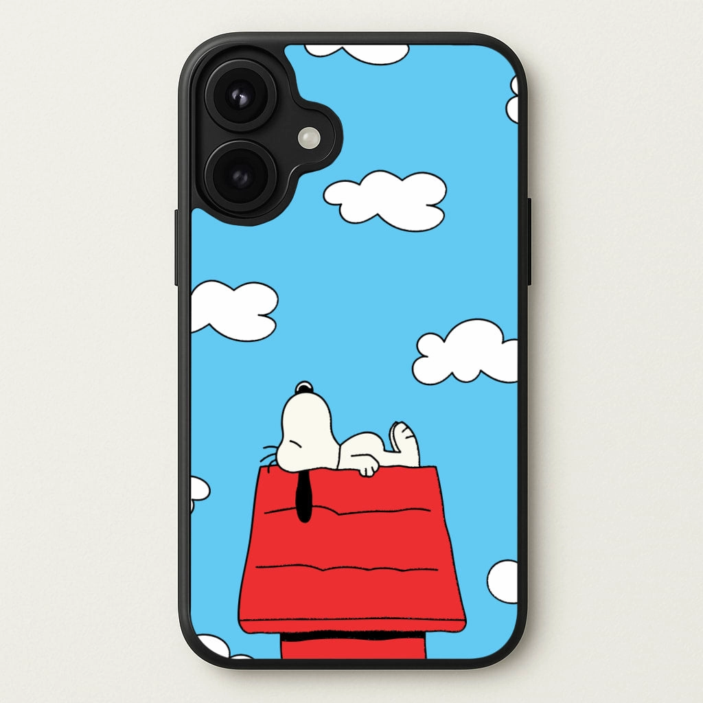 Elegant Pattern Design Matte Texture Design Cartoon Beagle Sleeping Phone Case
