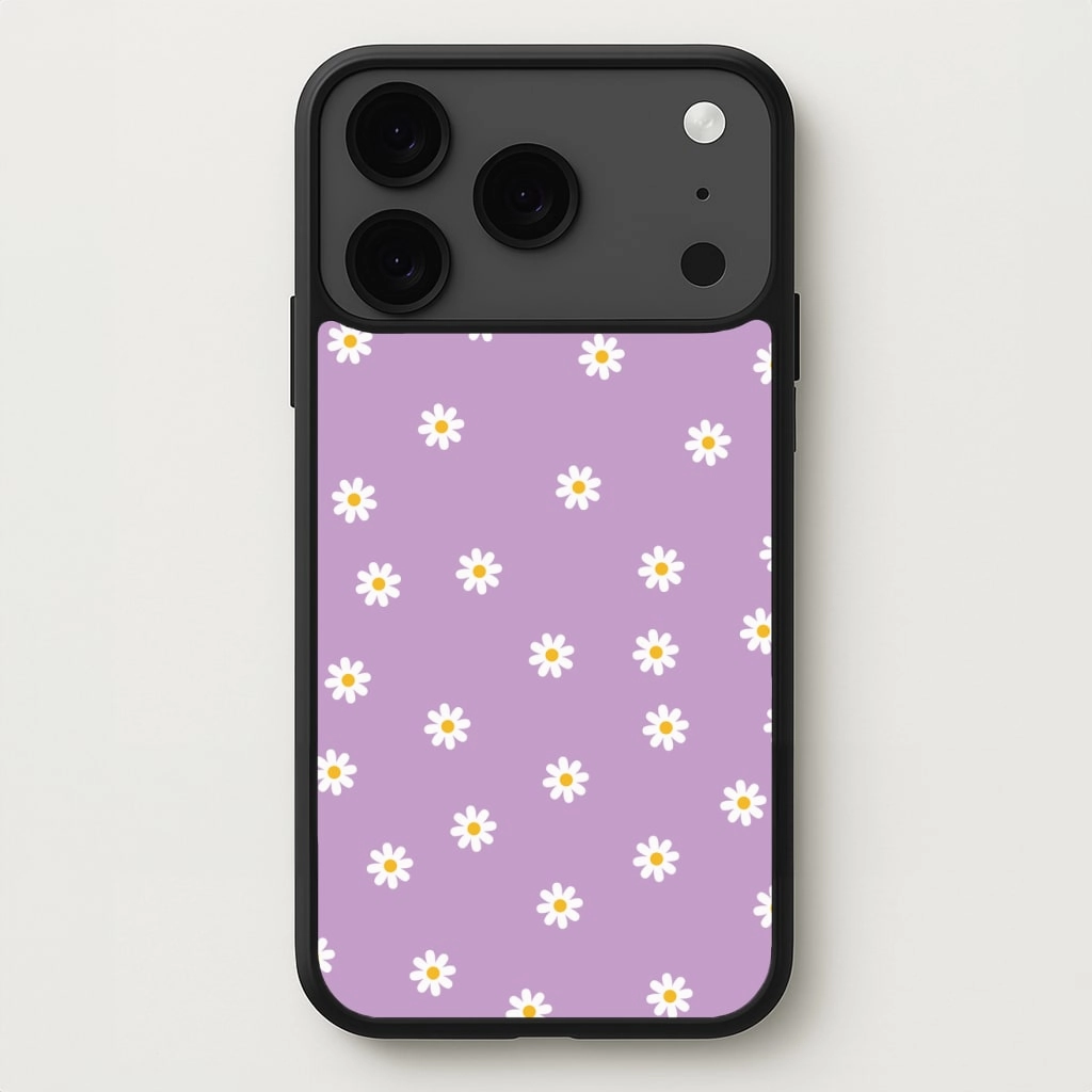 Purple Daisies Phone Case Durable Shape Elegant Pattern Design