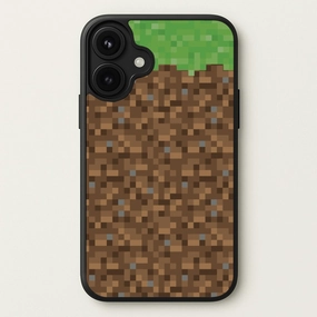 Dirt Block Phone Case Handcrafted Design