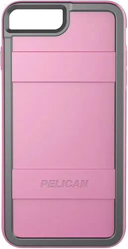 Protector Case for Apple iPhone 6/7/8 Plus - Pink Gray Textured Comfort Elegant Layer Texture