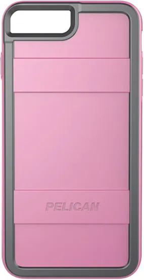 Protector Case for Apple iPhone 6/7/8 Plus - Pink Gray Textured Comfort Elegant Layer Texture