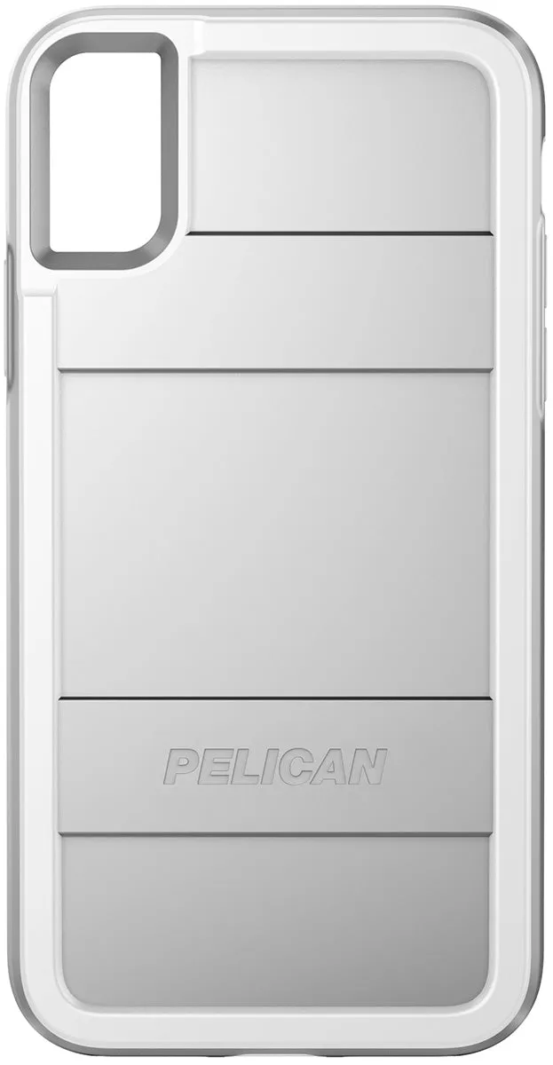 Smooth Form Texture Raised Bezels Protector Case for Apple iPhone X / Xs - Metallic Silver