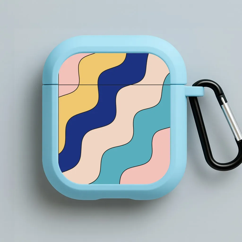 magnetic clip silicone cover Psychedelic Pattern II AirPods Case