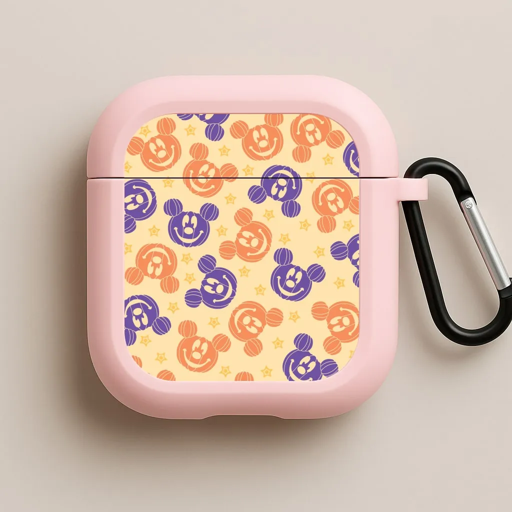 Pumkin Mouse And Stars Pattern AirPods Case Soft Touch Material