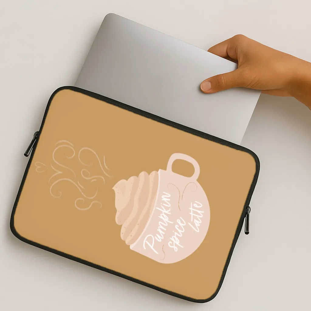 Pumpkin Spice Latte Laptop Sleeve Travel Companion